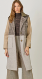 Color Blocked Long Coat