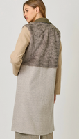 Color Blocked Long Coat