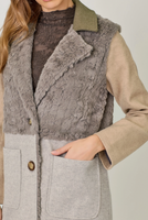 Color Blocked Long Coat