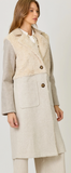 Color Blocked Long Coat