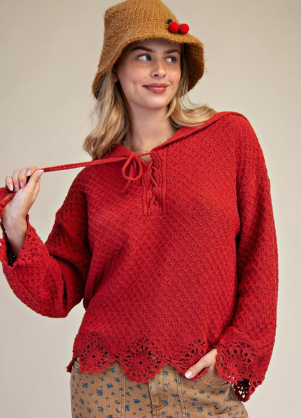 Laced Up Front Sweater