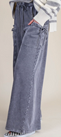Tie Pockets Terry Knit Pants