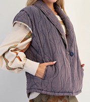 Cap Sleeve Quilted Vest
