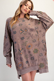 Flower Printed Terry Dress