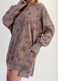 Flower Printed Terry Dress