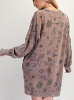 Flower Printed Terry Dress