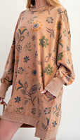 Flower Printed Terry Dress