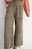 Cargo-Pocket Washed Terry Pants