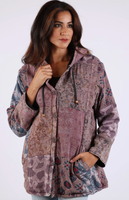 Patchwork Hooded Fleeced Jacket