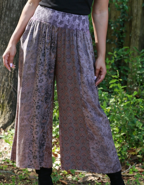 Plum Meadow Patchwork Palazzo Pants