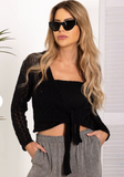 Shanee Knit Tie Top