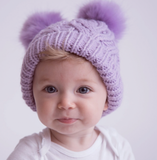 Lilac Fluffer Baby Beanie