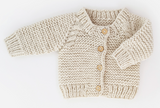 Natural Garter Stitch Baby Cardigan