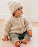 Natural Garter Stitch Baby Cardigan