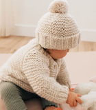 Natural Garter Stitch Baby Cardigan