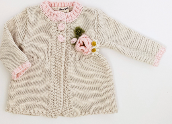 Poppy Knit Baby Sweater