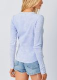 Washed Thermal Henley Top