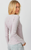 Washed Thermal Henley Top