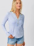 Washed Thermal Henley Top