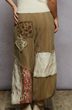 Gauze Patchwork Woven Pants