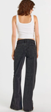Rebel Wide Leg Jeans in Carbon