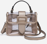 Toni Clear Flapover Crossbody Bag