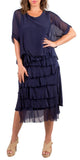 Scoop Neck Maxi Ruffle Dress