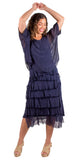 Scoop Neck Maxi Ruffle Dress
