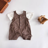 Striped Sleeveless Romper