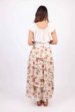 White Floral Ruffle Skirt