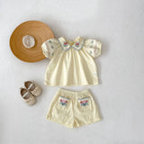 Baby Embroidered Flower Set