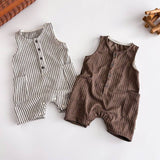 Striped Sleeveless Romper