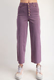 Button Front Twill Pants