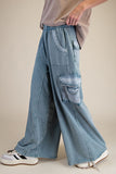 Washed Terry Cargo Pants