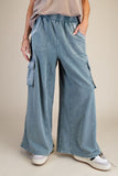 Washed Terry Cargo Pants