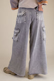 Washed Terry Cargo Pants
