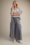 Mineral Washed Cargo Knit Pants