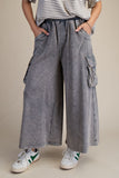 Mineral Washed Cargo Knit Pants