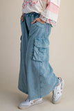 Mineral Washed Cargo Knit Pants