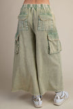 Mineral Washed Cargo Knit Pants