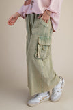 Mineral Washed Cargo Knit Pants