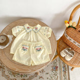 Baby Embroidered Flower Set