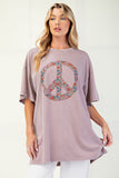 Oversized Peace Sign Tee