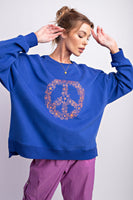Peace Print Pullover