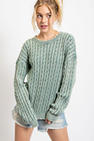 Cable Knit Pullover Sweater