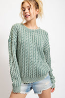 Cable Knit Pullover Sweater