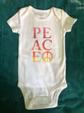Onesies “PEACE” short sleeved