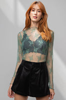 Sheer lace overlay top