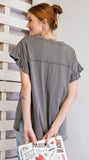Mineral Wash V Neck Tunic