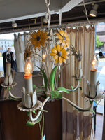 Vintage tole daisy chandelier